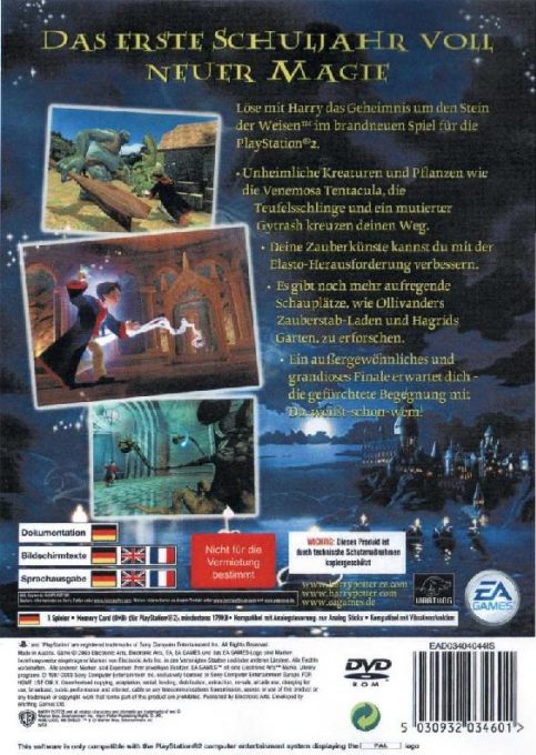 Harry Potter à L'ecole Des Sorciers - Dos