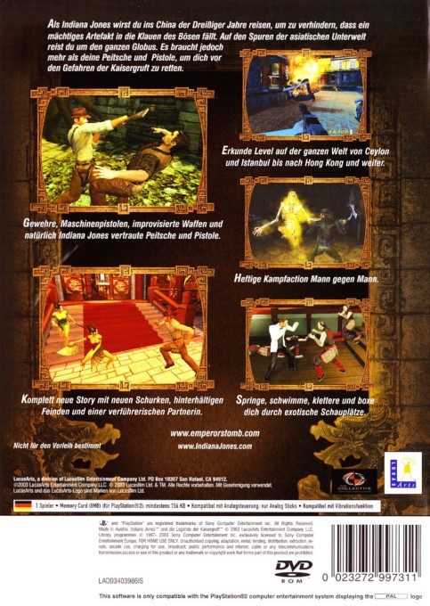 Indiana Jones et le Tombeau de L'Empereur dos