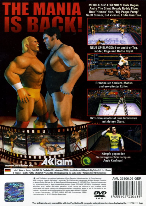 Legends Of Wrestling 2 dos