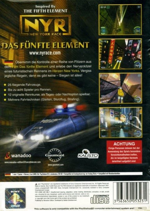 NYR : New York Race - Dos