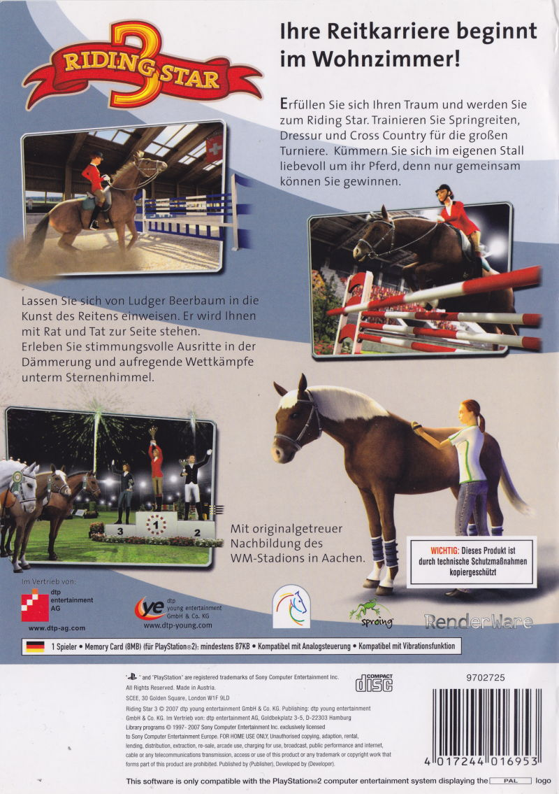 Riding Star: Compétitions Équestres - Dos