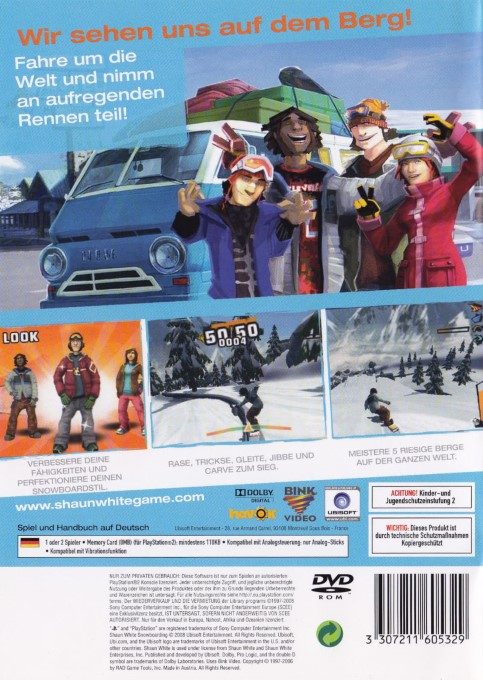 Shaun White Snowboarding - Dos