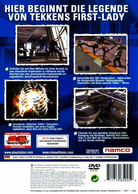 Tekken's Nina Williams in : Death by Degrees dos