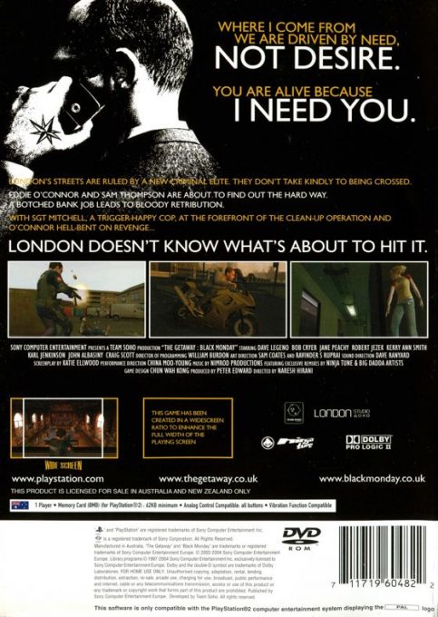 The Getaway : Black Monday - Dos