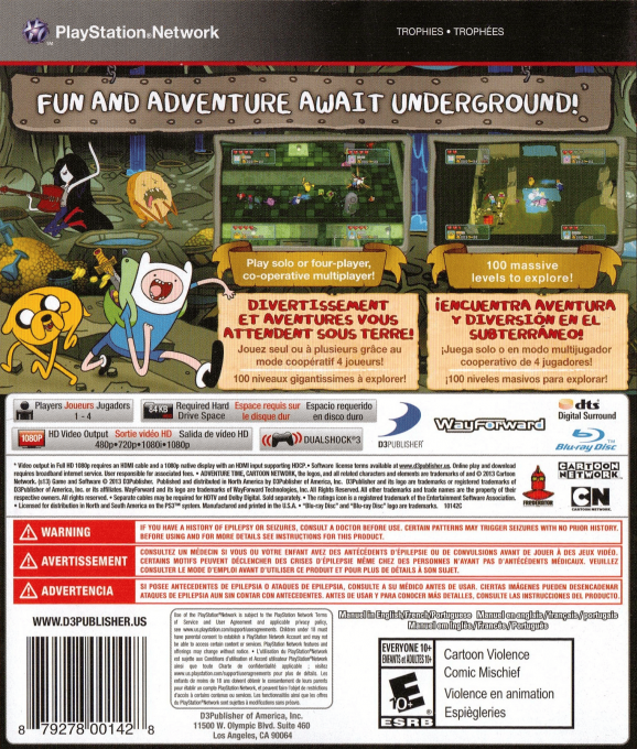 Adventure Time - Explore Le Donjon Et Pose Pas De Question ! - Dos