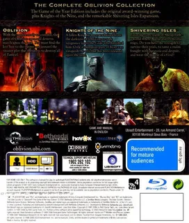 The Elder Scrolls IV : Oblivion - Edition Jeu de l'Année dos