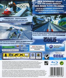 Vancouver 2010 : Le Jeu Vidéo Officiel des Jeux Ol - Dos