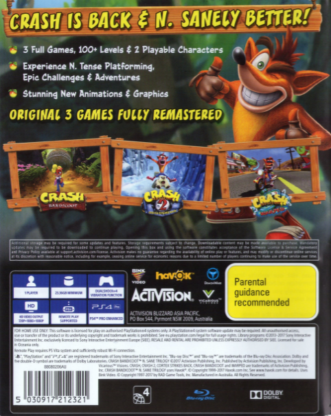 Crash Bandicoot - N. Sane Trilogy - Dos