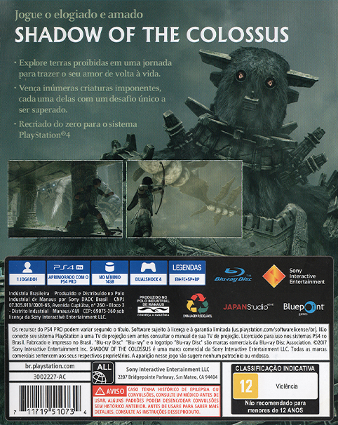 Shadow of the Colossus dos