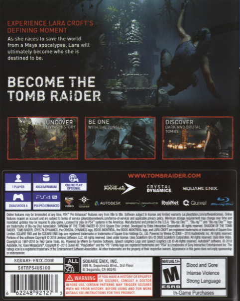 Shadow of the Tomb Raider dos
