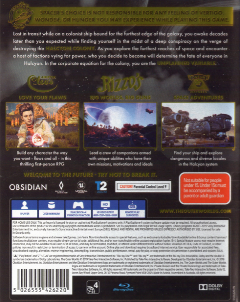 The Outer Worlds dos