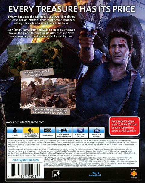 Uncharted 4 - A Thief's End dos