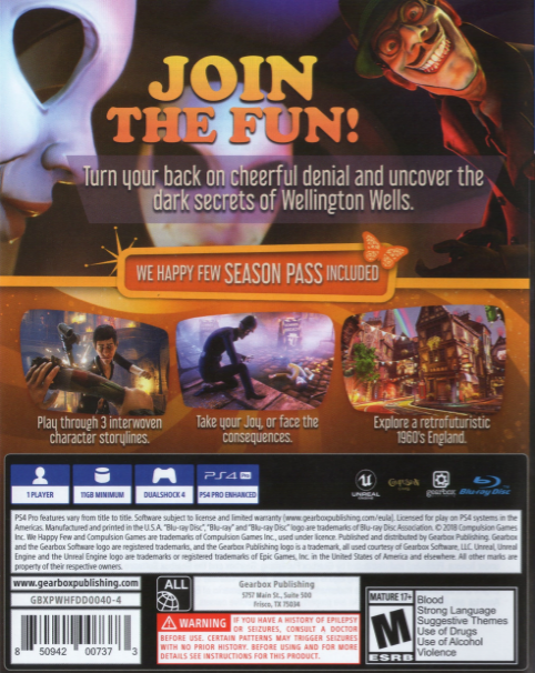 We Happy Few - Deluxe Edition dos