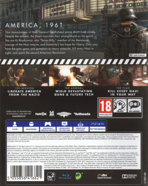 Wolfenstein 2 - The New Colossus dos