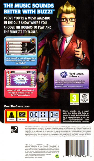 Buzz ! : The Ultimate Music Quiz - Dos