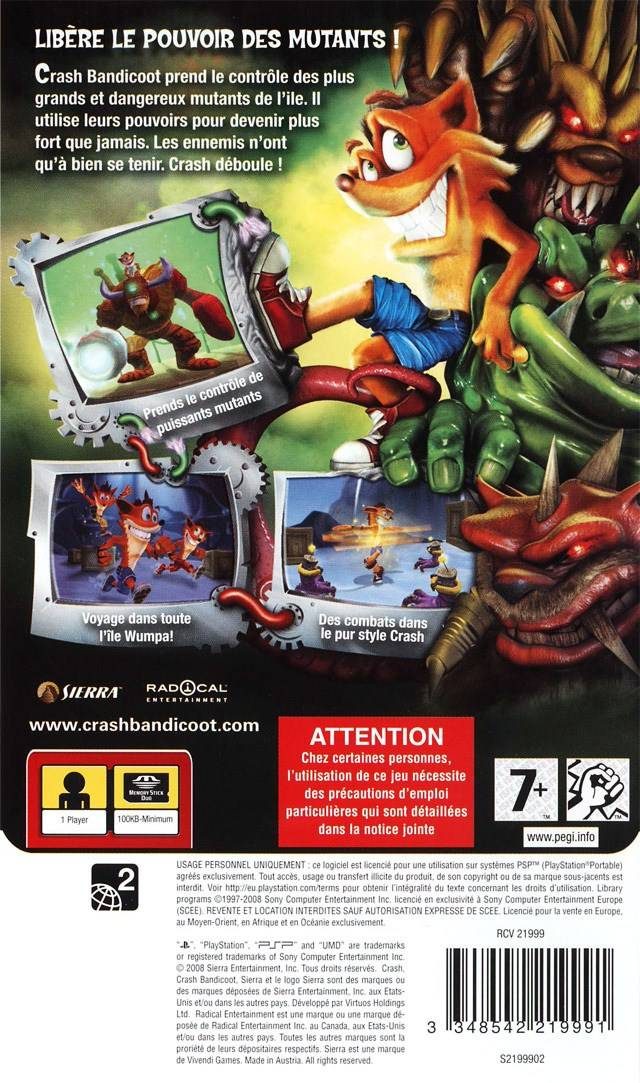 Crash : Mind Over Mutant - Dos
