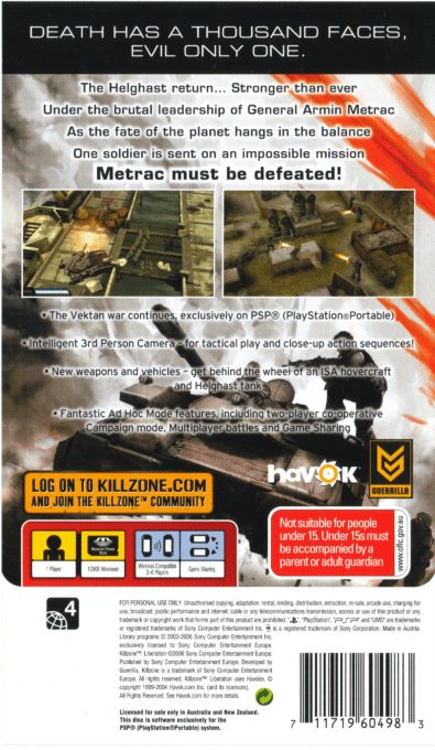 Killzone : Liberation dos