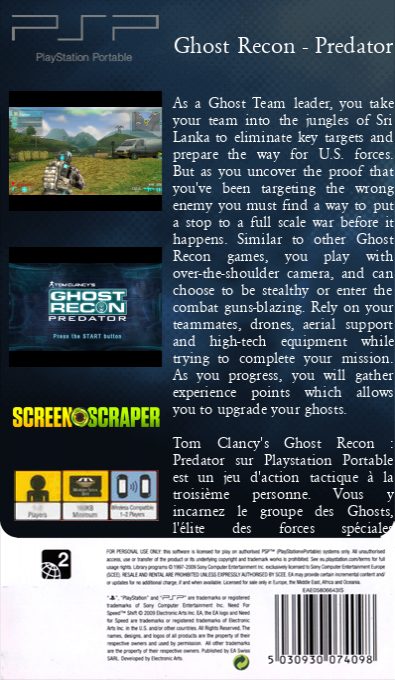 Tom Clancy's Ghost Recon : Predator dos