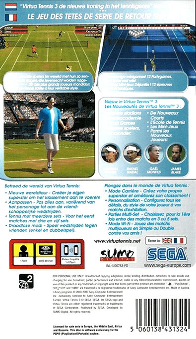 Virtua Tennis 3 dos