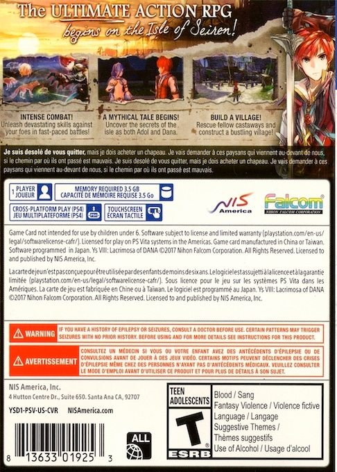 Ys VIII Lacrimosa of DANA dos