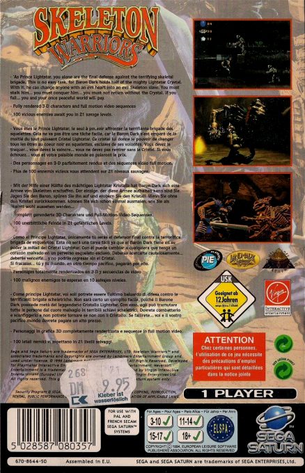 Skeleton Warriors - Dos