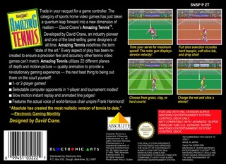 David Crane's Amazing Tennis - Dos