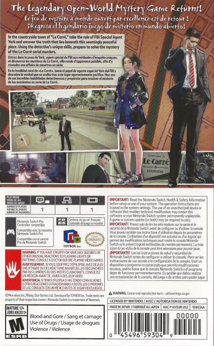 Deadly Premonition 2 : A Blessing In Disguise - Dos
