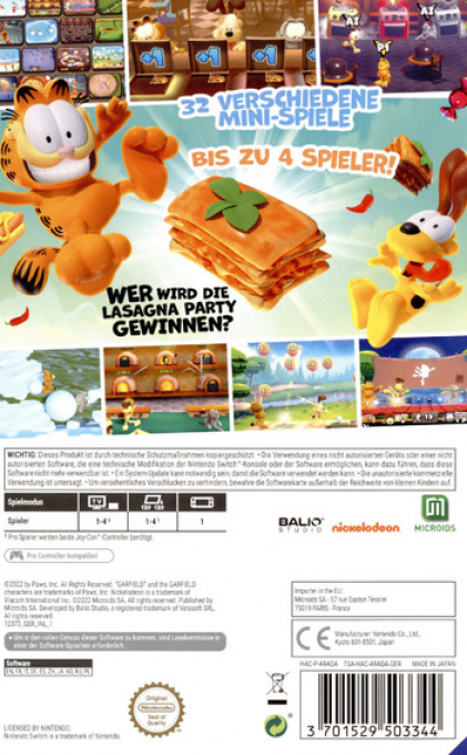 Garfield Lasagna Party - Dos