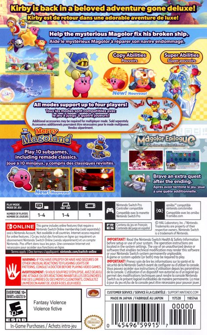 Kirby's Return to Dream Land Deluxe dos