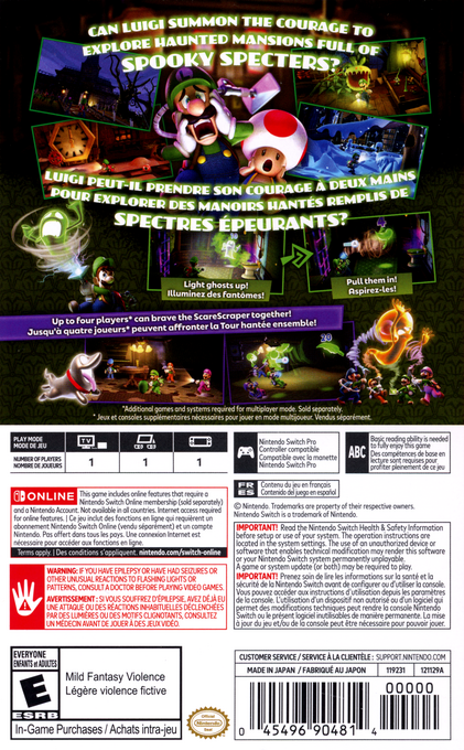 Luigi's Mansion 2 HD - Dos
