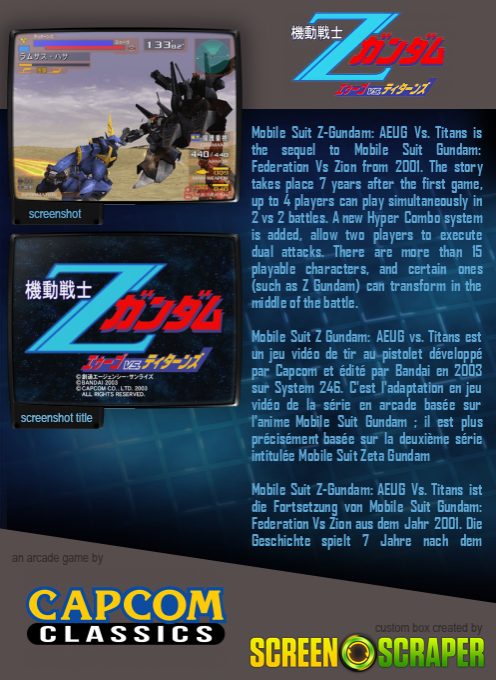 Mobile Suit Z-Gundam: A.E.U.G. vs Titans DX - Dos