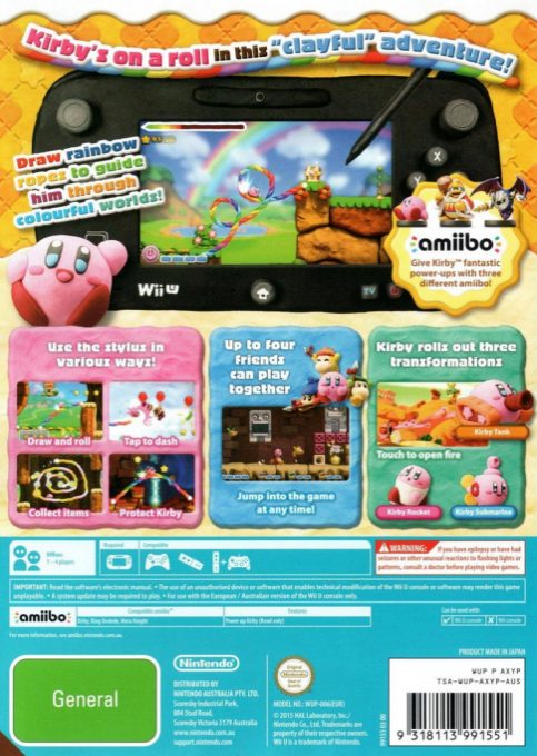 Kirby Et Le Pinceau Arc-en-ciel - Dos