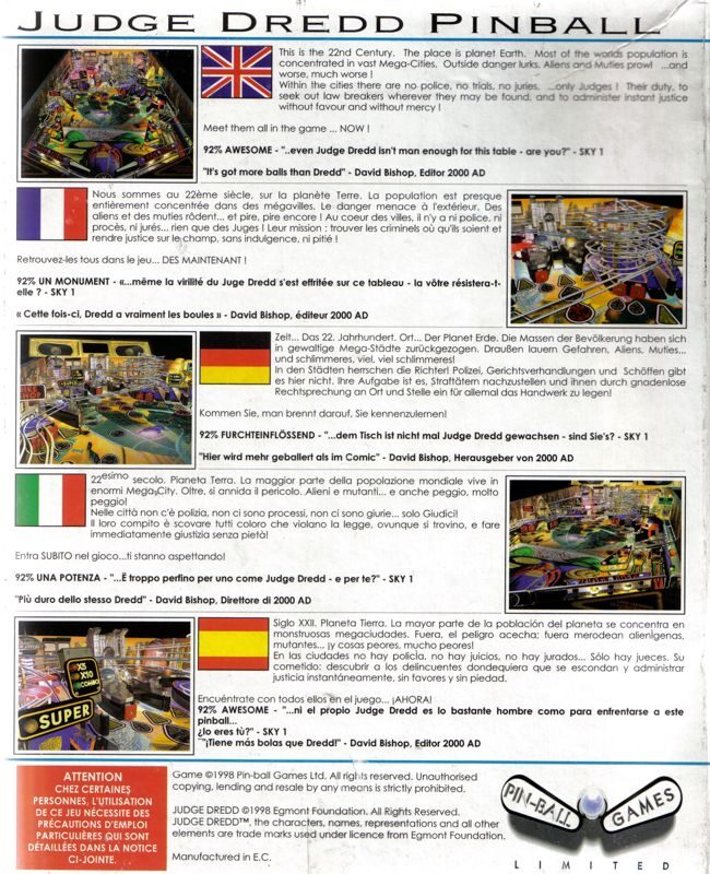 Judge Dredd Pinball dos