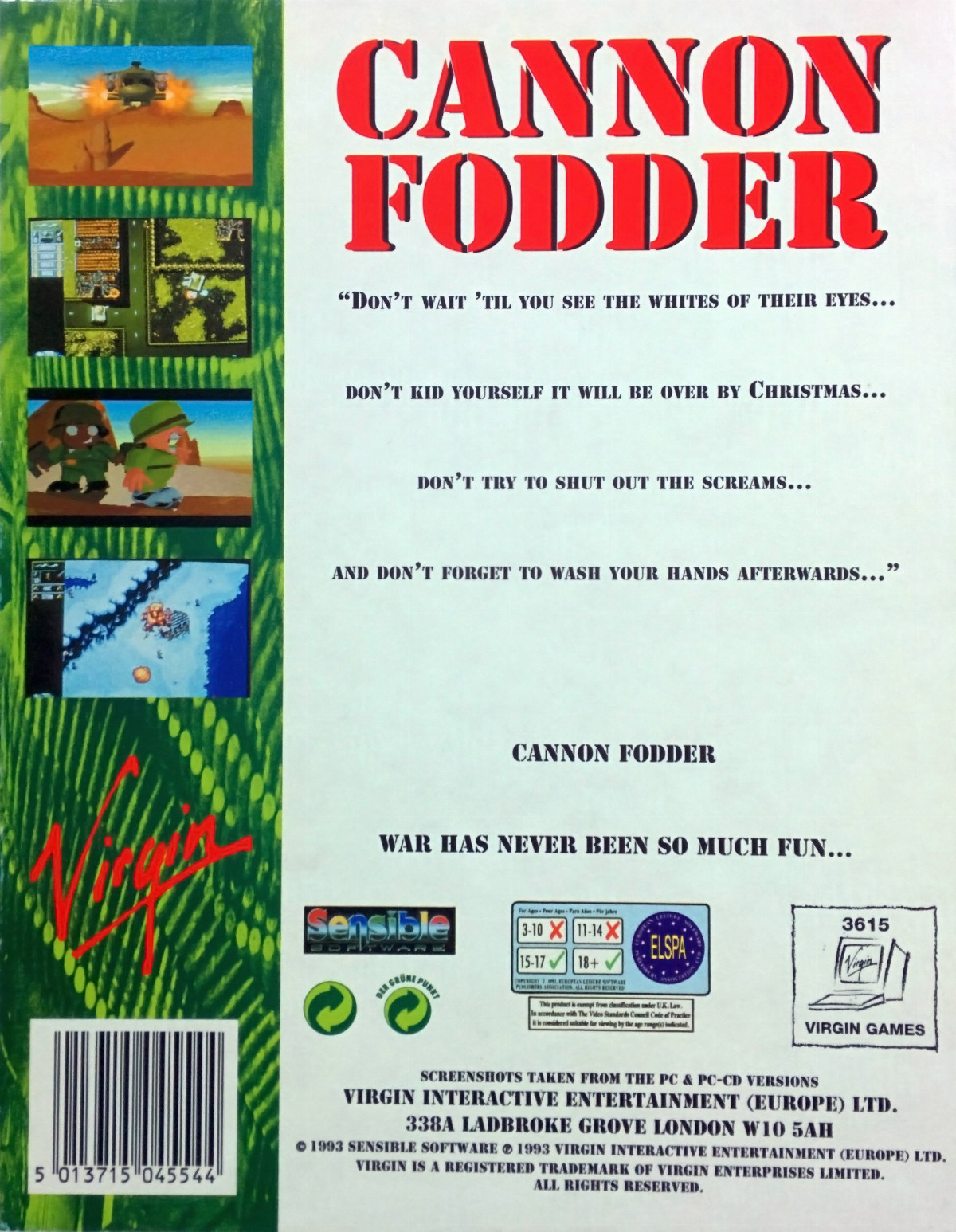 Cannon Fodder - Dos