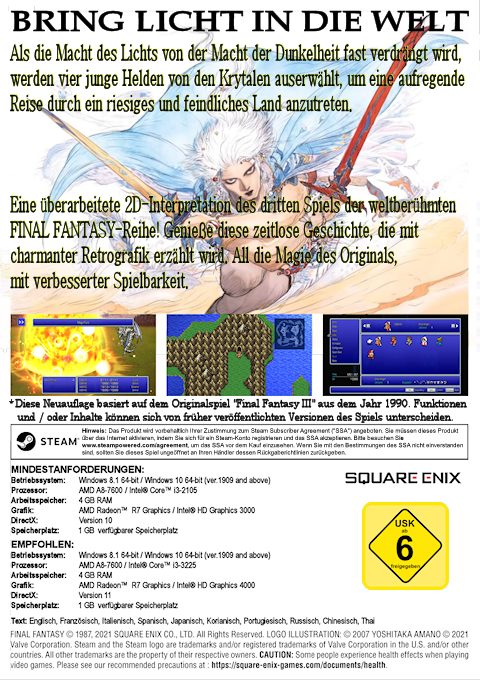 Final Fantasy III : Pixel Remaster - Dos