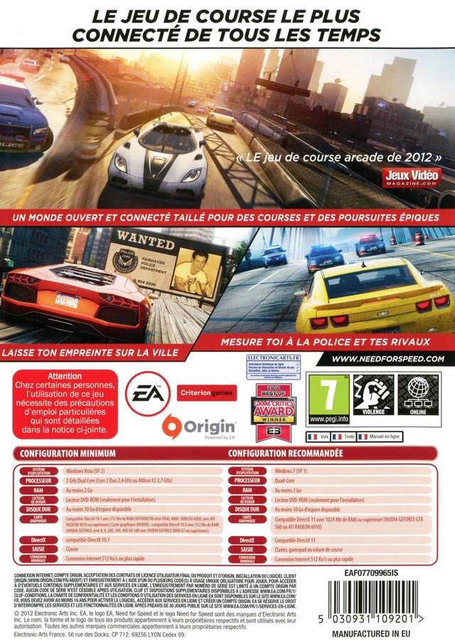 Need For Speed Most Wanted (2012) dos