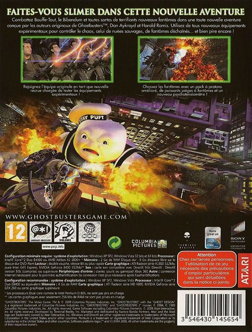 S.O.S. Fantômes : Le Jeu Vidéo - Dos