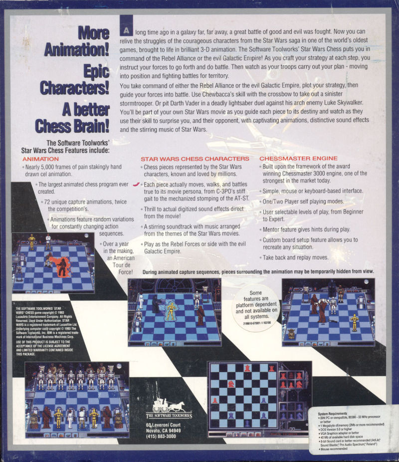 The Software Toolworks' Star Wars Chess - Dos