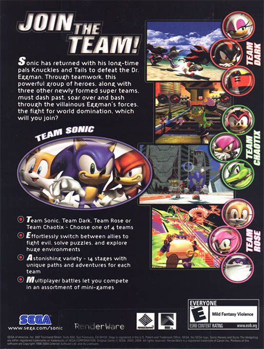 Sonic Heroes - Dos