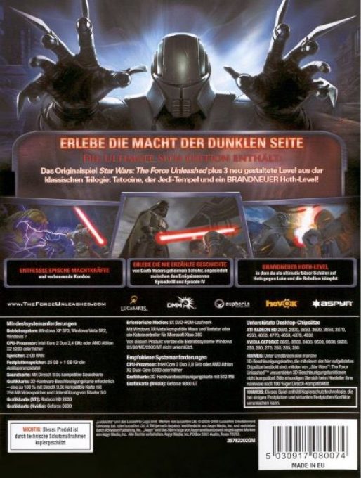 Star Wars: The Force Unleashed - Ultimate Sith Edition dos