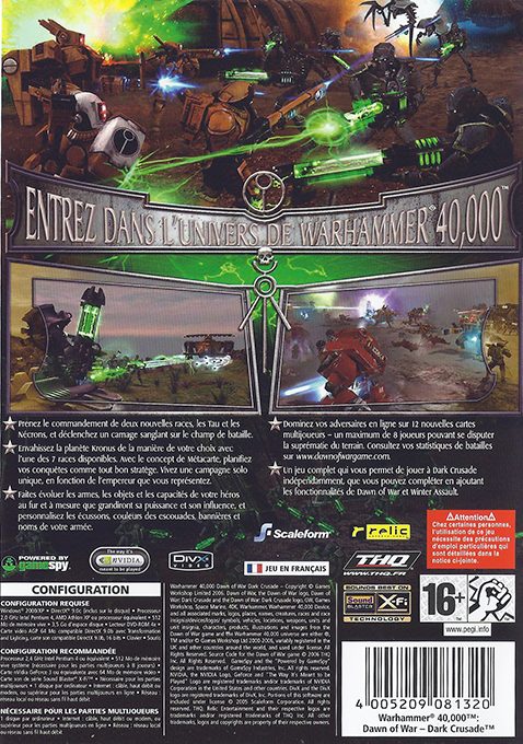 Warhammer 40,000: Dawn of War - Dark Crusade - Dos