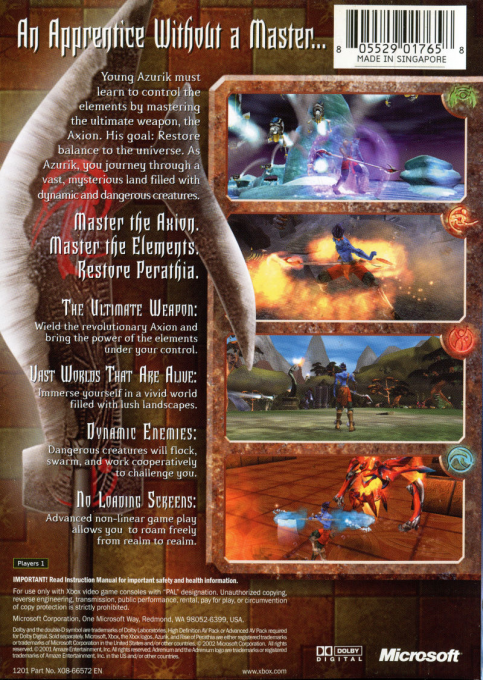 Azurik : Rise Of Perathia - Dos