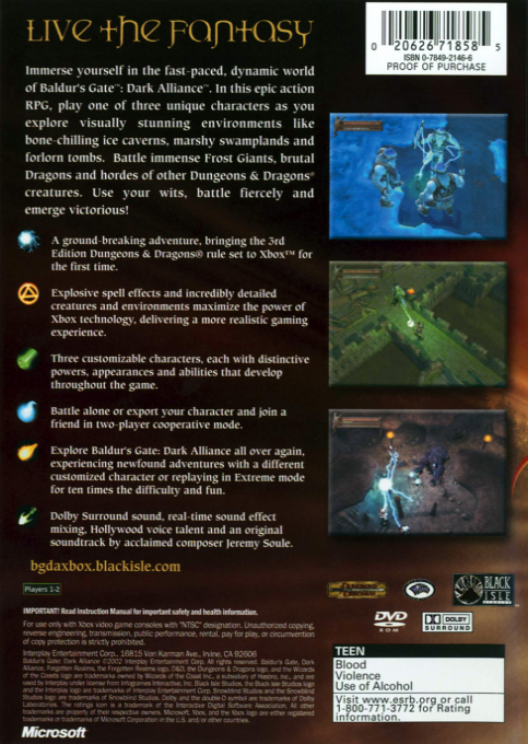 Baldur's Gate : Dark Alliance - Dos