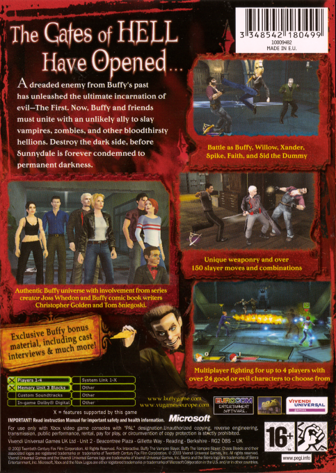 Buffy Contre Les Vampires : Chaos Bleeds - Dos