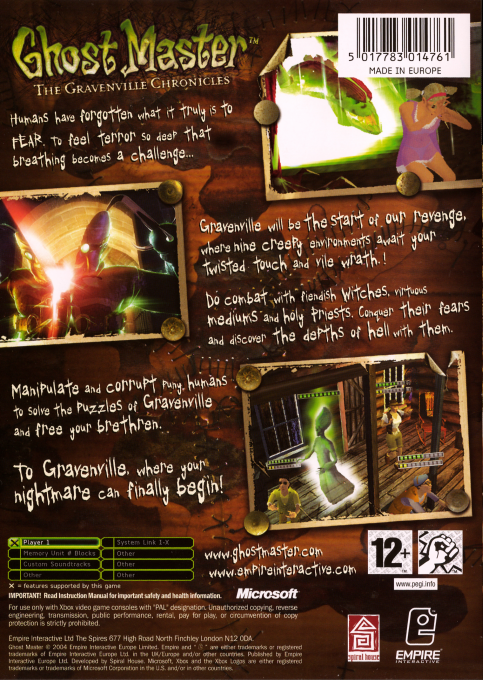 Ghost Master : Les Chroniques de Gravenville dos