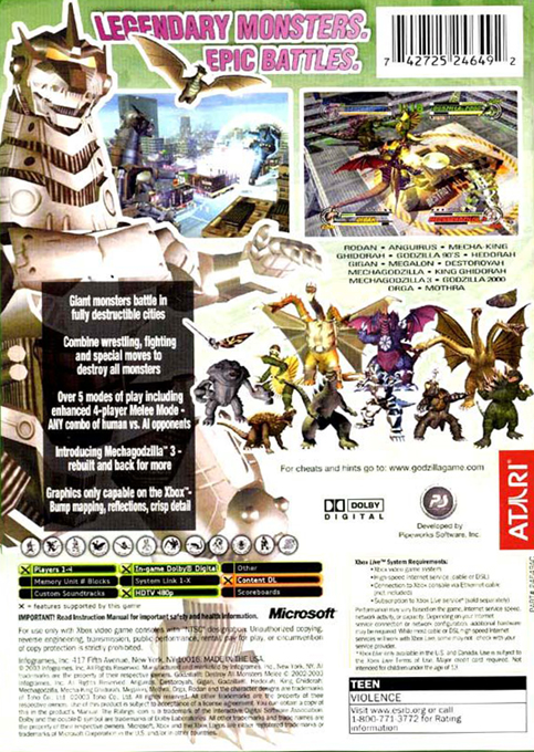 Godzilla : Destroy all Monsters Melee - Dos