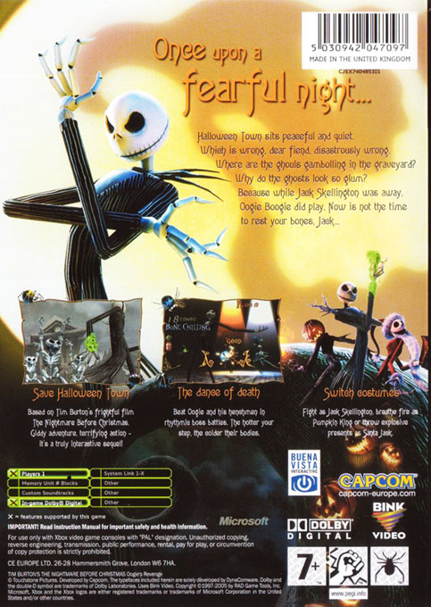 L'Etrange Noël De Monsieur Jack : La Revanche D'Oogie - Dos