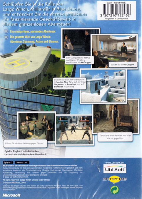 Largo Winch : Aller Simple Pour Les Balkans - Dos