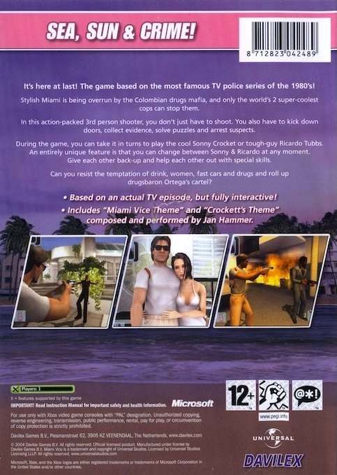 Miami Vice : 2 Flics à Miami - Dos