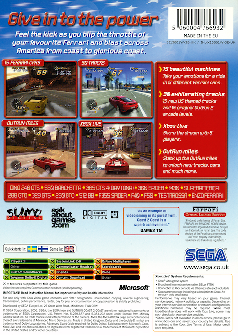 OutRun 2006 : Coast 2 Coast - Dos